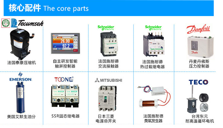 高低溫交變實驗箱的核心配件